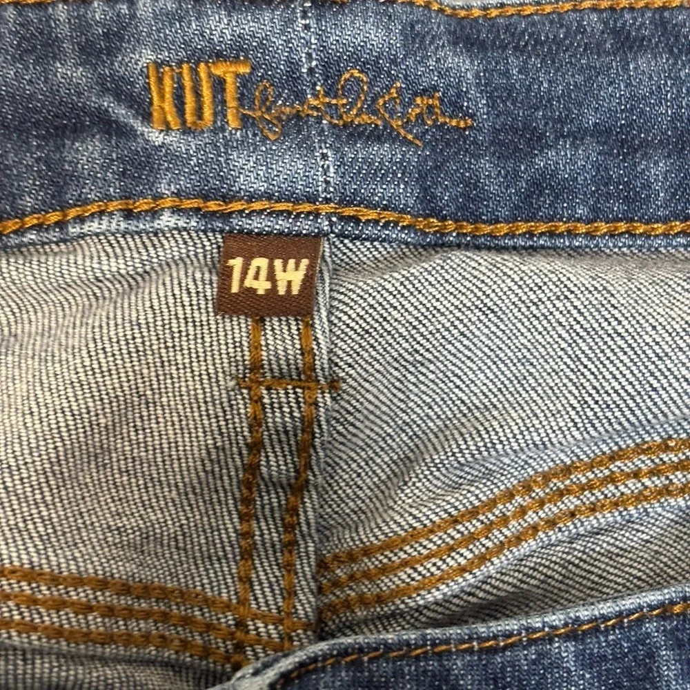 Kut from the Kloth Ankle Straight Leg Jeans‎ Size 14/37x28 Distressed